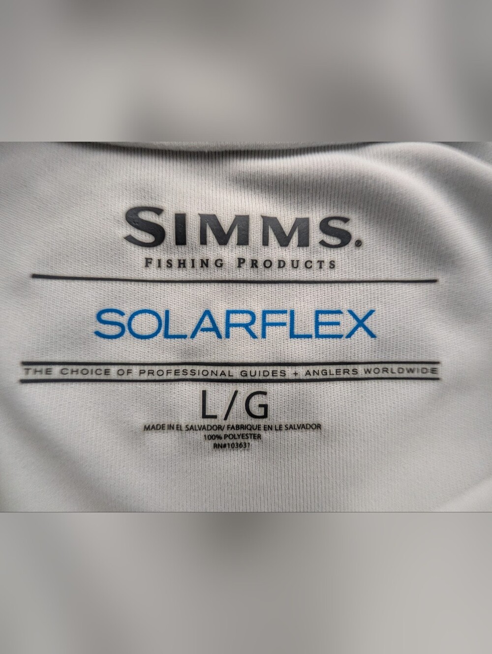 Simms SolarFlex Graphic Shirt Long Sleeve UPF 50 Fishing Performance Size Large - Picture 5 of 9